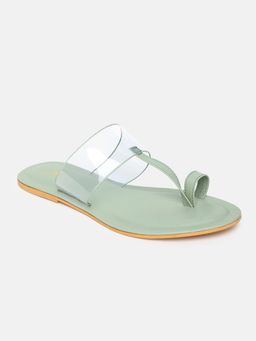 Marc Loire - Women Green Solid Transparent Flat