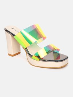 Marc Loire - Women Off White Solid Platform Block Heels