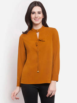 Martini - Rust Front Keyhole Knotting Top