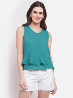 Martini - Teal Layered Loose Top