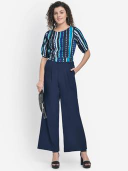 Martini - Blue Black Stripe Jumpsuit