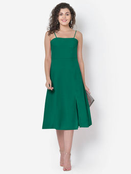 Martini - Green Solid Dress