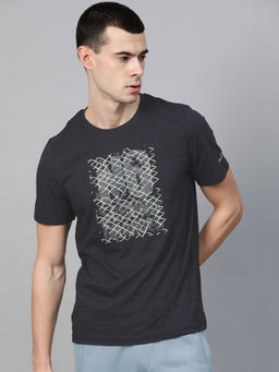Alcis - Black Solid Round Neck Running T-Shirt