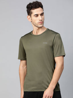 Alcis - Olive Green Anti-Viral Round Neck Training T-Shirt