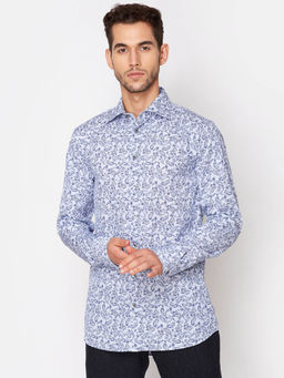 Matinique - Navy Blue Printed Shirt Collar Shirt