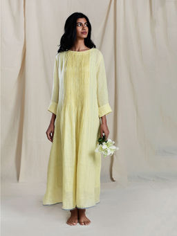 Mati - Yellow Acaru Aakaar Solid Dress - Customisable