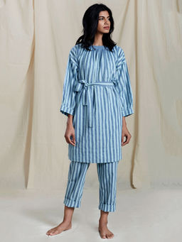 Mati - Blue Agira Striped Tunic - Customisable
