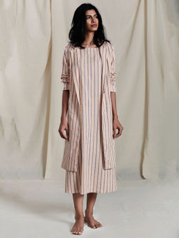 Mati - Peach Cola Aakaar Striped Jacket - Customisable