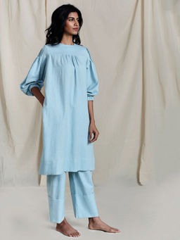 Mati - Blue Prita Aakaar Solid Pants - Customisable