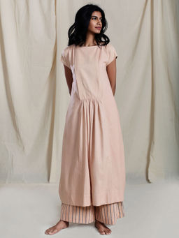 Mati - Peach SM Stara Aakaar Solid Kurta - Customisable