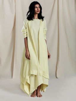 Mati - Yellow Trench Koza Aakaar Solid Jacket - Customisable