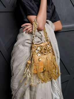 Odette - Gold Printed Pouch