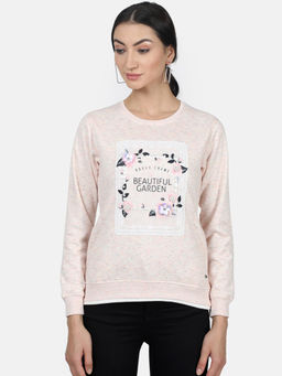 Monte Carlo - Pink Printed Polyester Sweatshirt