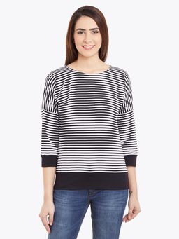 Miss Chase - Black Round Neck Top