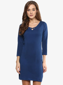 Miss Chase - Navy Blue Mini Shift Dresses