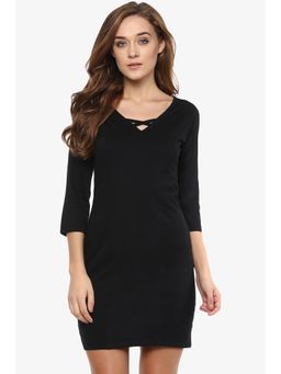 Miss Chase - Black Mini Shift Dress
