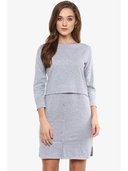 Miss Chase - Grey Mini Shift Dress