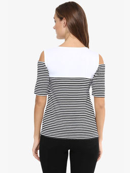 Miss Chase - Black Stripes Top