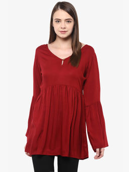 Miss Chase - Maroon Solid Top