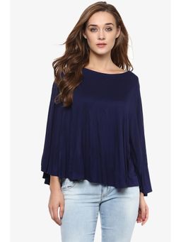 Miss Chase - Navy Blue Cape Top