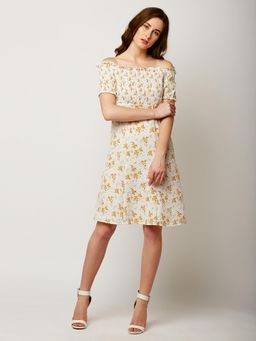 Miss Chase - White Knee-Long A-Line Dress