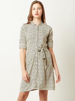 Miss Chase - Yellow Mini Shirt Dress