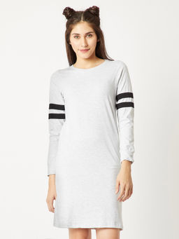Miss Chase - Grey and Black Shift Dress