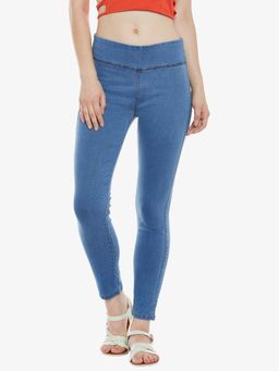 Miss Chase - Blue Super Skinny Fit High Rise Jegging