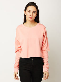Miss Chase - Pink Cut Out Sweatshirt