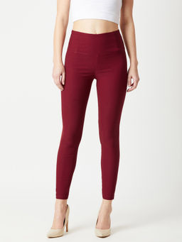 Miss Chase - Maroon Jeggings