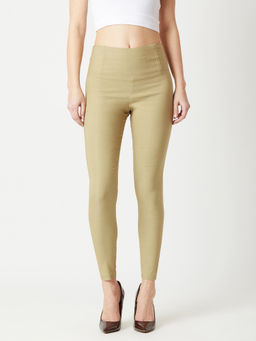 Miss Chase - Beige High Waist Jeggings