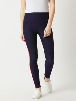 Miss Chase - Navy Blue High Waist Jeggings