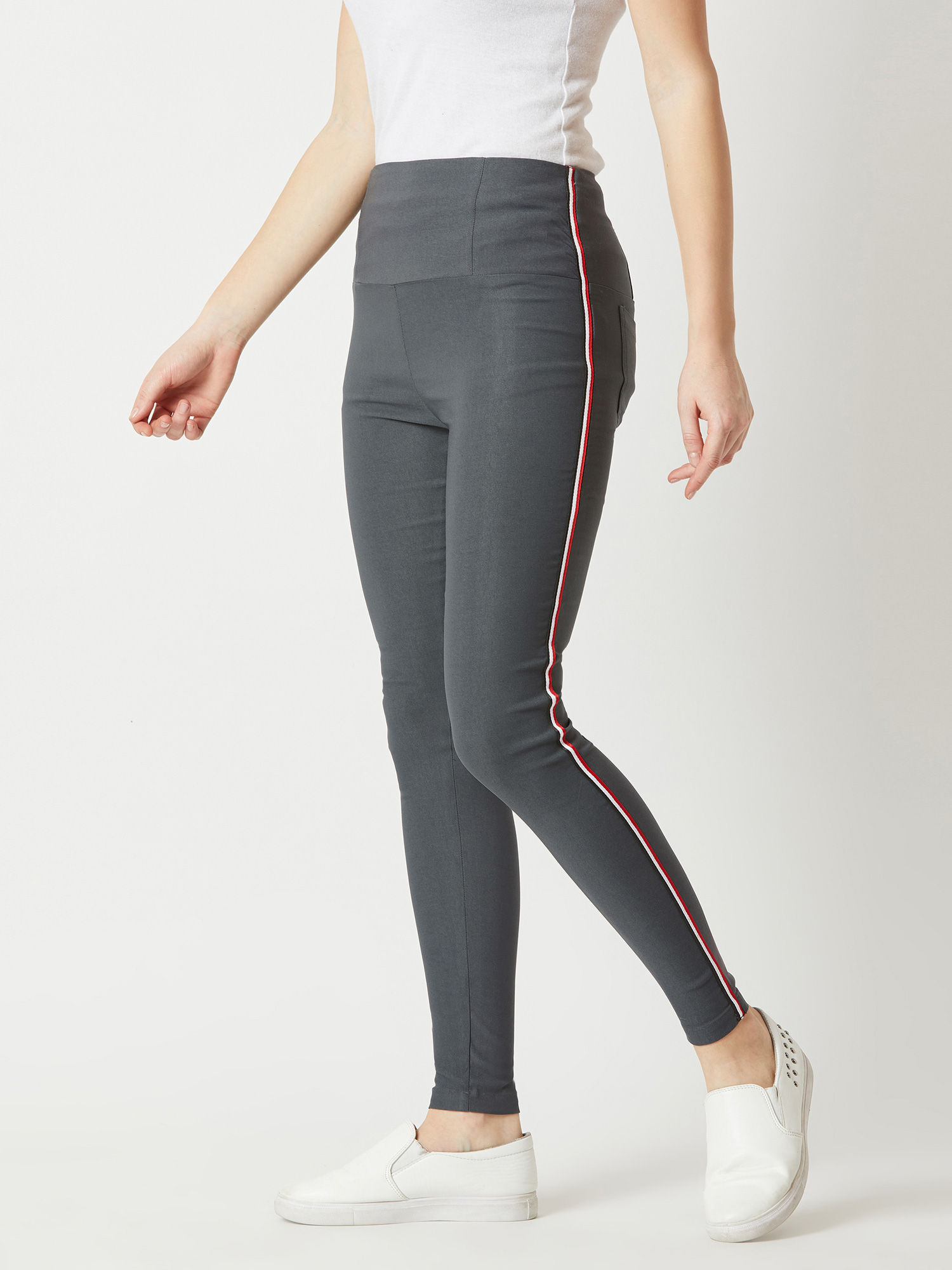 Dark Grey High Waist Jeggings 