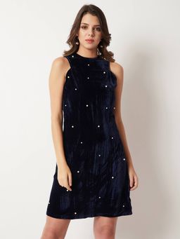 Miss Chase - Navy Blue Mini Shift Dress