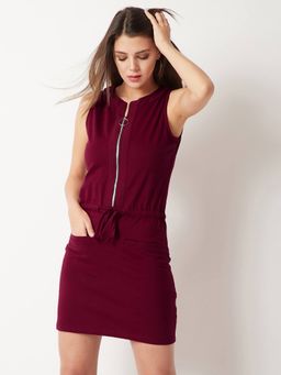 Miss Chase - Magenta Mini Shift Dress
