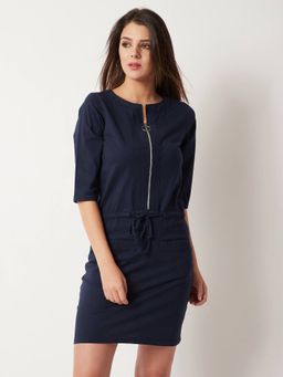Miss Chase - Navy Blue Mini Shift Dress