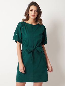 Miss Chase - Green Mini Shift Dress