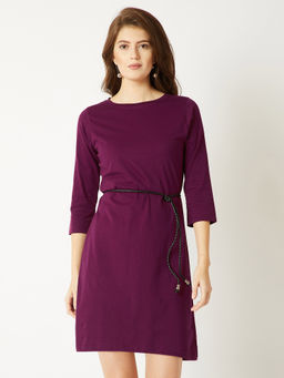 Miss Chase - Magenta Mini Shift Dress