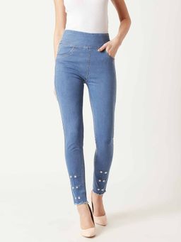 Miss Chase - Light Blue Denim Jegging