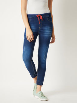 Miss Chase - Navy Blue Denim Jogger