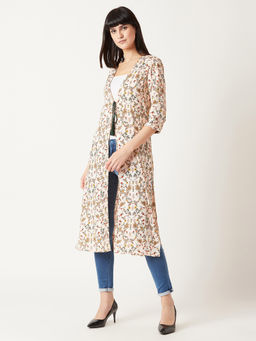 Miss Chase - Peach Midi Longline Jacket