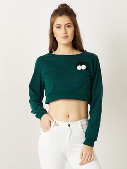 Miss Chase - Green Boxy Crop Top
