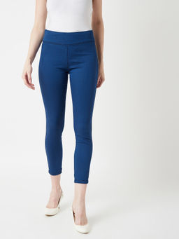 Miss Chase - Carbon Blue Skinny Fit High Rise Jegging
