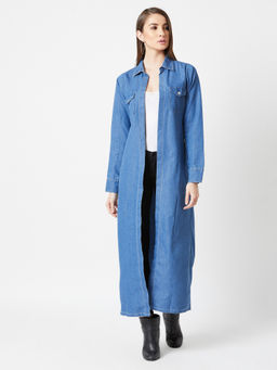 Miss Chase - Blue Open Front Shrug