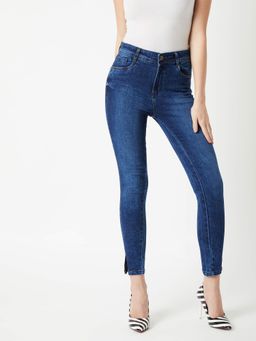 Miss Chase - Navy Blue Denim Jeans Pant