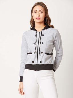 Miss Chase - Grey Hooded Jacket
