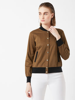 Miss Chase - Brown Bomber Jacket