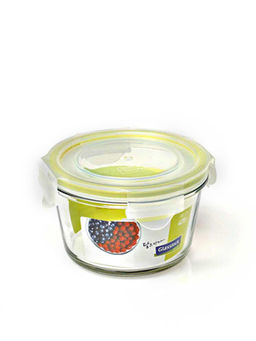 Glasslock - Taper Airtight Break Resistant Storage Container,Microwave Safe, Round, 410 ml