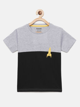 mackly - Boys Grey Colorblock T-shirts