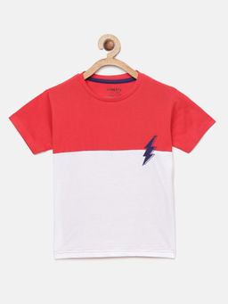 mackly - Boys Red Colorblock T-shirts